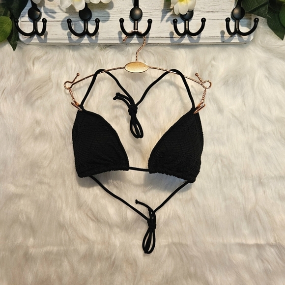 G21 Classic String Bikini Lace Overlay Top - Picture 2 of 5